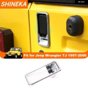 車用 ステッカー ジープ ラングラー TJ 1997-2006 クローム リアテール ドアハンドル ボウルデコレーションカバー トリム 外装 アクセサリー