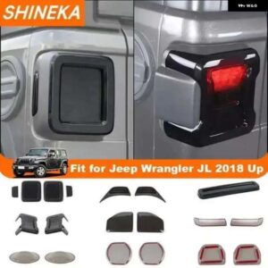 車用 ヘッドライト フロントホイール アイブロウライト バックミラー ウィンカーライト テールランプ デコレーションカバー ジープ ラングラー JL 2018+