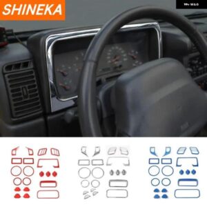 インテリア モールディング ジープ ラングラー TJ 1997-2006 20個 ABS 車内 装飾 カバー ステッカー ジープ ラングラー TJ