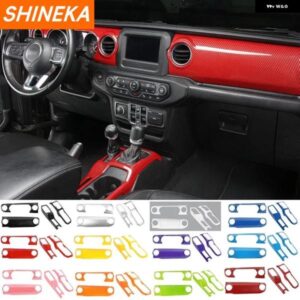 ABSカーボンセンター コントロール ダッシュボード パネル 4WD ギア シフト カップ ホルダー デコレーションカバー ジープ ラングラー JL JT 2018+