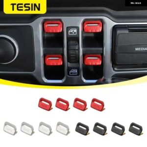 ウィンドウリフトスイッチ ボタン 装飾 カバー トリム JEEP WRANGLER JL GLADIATOR JT 2018 - 23 カーアクセサリー