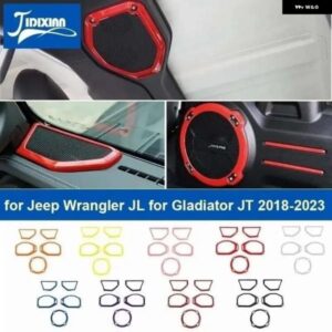JIDIXIAN 車 Aピラー ルーフ トランク スピーカー デコレーション カバー ジープ ラングラー JL 2018 - 23 内装アクセサリー