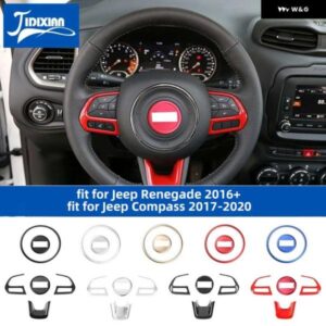 ジープ ステアリング ホイール パネル 装飾カバー RENEGADE 2015 UP JEEP COMPASS 2017-2020 インテリア