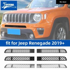 ジープ 車 外装 フロントグリル メッシュ防虫ネット装飾カバー レネゲード 2019-24