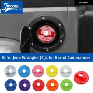 ジープ 車用インナーガス燃料タンク キャップ装飾カバー グランドコマンダー 2006-2010 ラングラー JK JL 2007-2017 2018 アップ