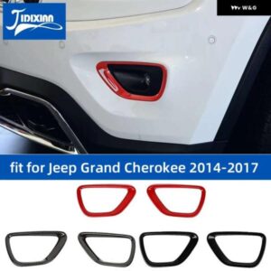 ジープ ABS 外装 フロント フォグライト ランプカバー 装飾トリムグランドチェロキー 2014-16 カー