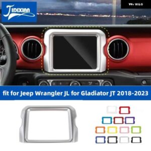 ジープ 車 8.4インチ GPS ナビゲーション 装飾カバー ラングラー JL グラディエーター JT 2018-23