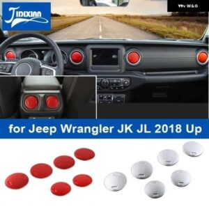 ジープ カーエアコンベントアウトレット装飾カバー ラングラー JL 2018 アップグラディエーター JT 2018 アップ