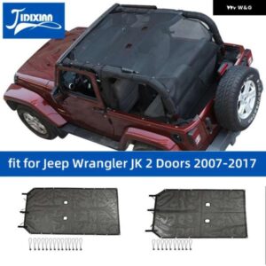 ジープ ラングラー JK 2 ドア 2007-2017 ルーフトップサンシェードカバー メッシュ断熱ネットカー