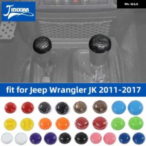 ジープ 車インテリアギアシフトノブシフタートップヘッド装飾カバー ラングラー JK 2011-17