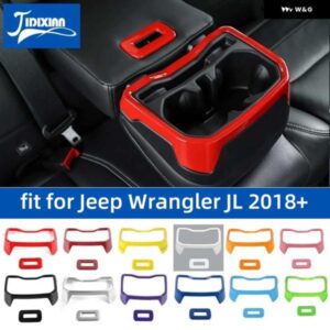 ジープ 車内リアアーム レスト ボックスカップホルダー 装飾カバー ラングラー JL 2018-24 アップ