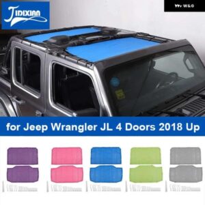 ジープ 車トップ サンシェード カバー UV 断熱ネット ラングラー JL 2018-23 アップ