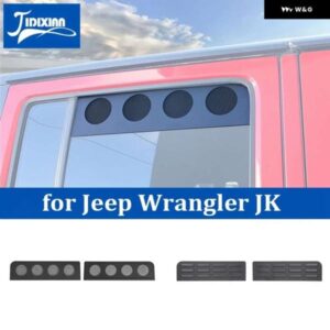 ジープ 合金リアウィンドウベントパネル 装飾カバー ラングラー JK 2007-2017 車 外装