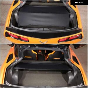 シボレー コルベット C7 2014-2019 トランクカーテンオーガナイザーテールボックスパーティションバッフルサンシェードインテリアカー