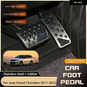 ジープ ステンレス ペダル SRT グランドチェロキー WK2 WL 2011 2022 アクセルブレーキノンスリップなし穴あけペダル カバー 部品