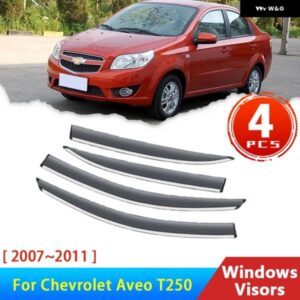 シボレー ウインドシールド アベオ T250 2007 2011 2010 ディフレクター車 WINDOWA バイザー自動雨 アイブロウ ガード