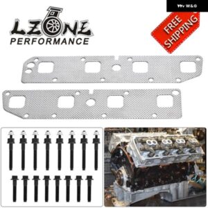 ジープ エキゾースト マニホールド ガスケット L+Rボルトスタッド 03-08 ラムダッジ クライスラー 5.7L V8 ガス 53013944AA