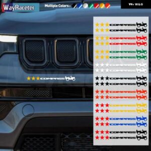 ジープ 2個 ピラードアサイド ステッカー フード トランク テールスターウィリーエディション反射ビニール デカール コンパス