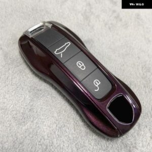 キーケース パープルクリスタル ポルシェ 718 911 パナメーラ カイエン マカン ボクスター ケイマン キーシェルカバー リモコン FOB 交換