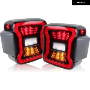 ジープ LED テールランプカーライトユーロバージョンスモーク ラングラー JL 2018 2019 リアランプブレーキリバースライトデイタイムランニングライト