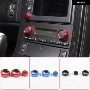 シボレー コルベット C6 2005-2013 合金中央制御空調 CD ボリュームノブカバー 装飾アクセサリー