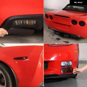 シボレー コルベット C6 2005-2013 リア フォグライト カバー テールライト カバー ブレーキライトワイドインジケーターカバー