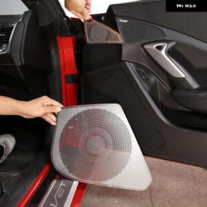 シボレー ドアオーディオスピーカーカバー 装飾スピーカーフレーム コルベット C7 2014-2019 インテリア アクセサリー