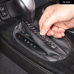 シボレー コルベット C6 2005-2013 ソフトカーボンカーギアシフトパネル カバー トリム ステッカー カーアクセサリー インテリア