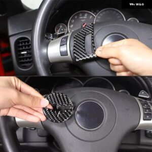 シボレー コルベット C6 2005-2013 ソフトカーボン ステアリング ホイールボタン カバー トリム ステッカー インテリア アクセサリー
