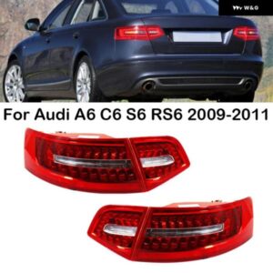 アウディ 4F5945095J 4F5945096J 4ピース LED テールライト アセンブリテールブレーキランプ A6 C6 S6 クワトロ RS6 サルーンセダン 2009 2010 2011