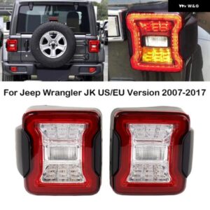 ジープ 1ペア LED テールランプ リアリバースブレーキランプ LED ランニングライト テールライト ラングラー JK US EU バージョン 2007-2017