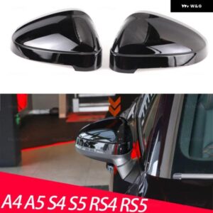 アウディ A4 A5 S4 S5 RS4 RS5 B9 8W A RS S 4 5 セダンサルーンアバントクワトロ 2017-2023 バック ミラー キャップ ウイング サイド ミラー カバー