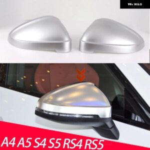 アウディ 交換用 2個 クロームサイド ミラー カバー B9 A4 A5 S4 RS4 RS5 RS S A 4 5 2017-2019 反転 ミラー カバー