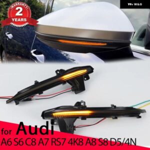 アウディ 2X ダイナミックサイド ミラー ウインカーライト LED ウィンカーランプ A6 S6 C8 A7 RS7 4K8 A8 S8 D5 4N 左ドライブ