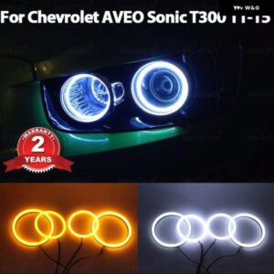 シボレー AVEO ソニック T300 2011-2015 カー スタイリング 乳白光 SMD LED エンジェルアイズ リングキット ウィンカー
