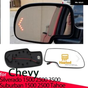 シボレー 左右 ウイング ミラー ガラス加熱運転席側 アバランチシルバラードサバーバンタホ 1500 2500 3500
