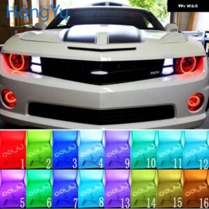 シボレー マルチカラー RGB LED エンジェルアイズ リングアイ DRL RF リモコン カマロ 2010-13 アクセサリー