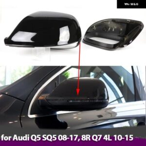 アウディ 1ペア リアビューサイドケース トリム バック ミラー キャップ Q5 SQ5 08-17 8R Q7 4L 10-15 レーンアシストなし