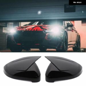 アウディ ABT スタイル ミラー カバー A4 A5 S4 S5 B9 バック ミラー カバー サイド ウイング フレーム カバー トリム 明黒