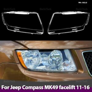 ジープ フロント ヘッドランプ カバー ヘッドライト シェルク リア レンズ コンパス MK49 改築 2011-14