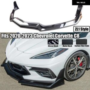 シボレー 2020-2023 コルベット C8 Z51 STG 2 ドアフロント バンパー リップ スポイラー スプリッター ウイング レット カ