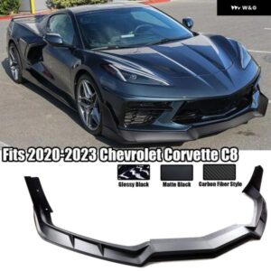シボレー コルベット C8 STG Z51 2020-2023 フロント バンパー スプリッターリップ 2 ドア 7個 スポイラー スポイラー ウ