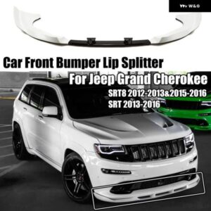 ジープ 3個 フロント バンパー リップスプリッター グランド チェロキー SRT 2013 -2016 用SRT8 2012-2013 2015-2016 カーボンスタイル ブラック レッド