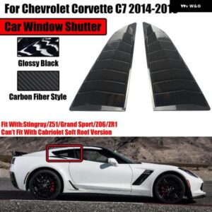 シボレー 2個 リアウィンドウルーバーシャッター 2014-2019 コルベット C7 スクープカバー サイドベント トリム シングレー Z51