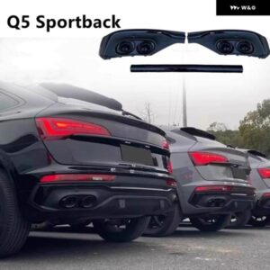 アウディ ABS ペイントリア バンパー リップスプリッター ディフューザー カバー 排気ヒント Q5 スポーツバック 2020-23
