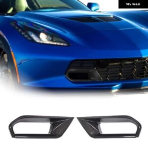 シボレー コルベット C7 Z06 2014-2019 ABS カーボンフロント バンパー エアインレットフレーム カバー トリム ステッカー カ