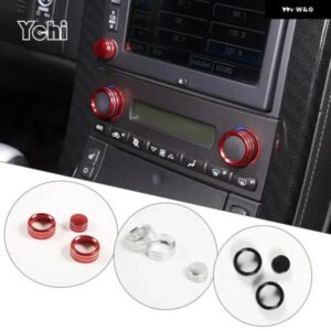 シボレー コルベット C6 2005-2013 合金 カー エアコン ボリュームスイッチノブカバー 装飾 アクセサリー