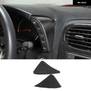 シボレー コルベット C6 2005-2013 ソフトカーボン ダッシュボード サイド トリム カバー ステッカー カーアクセサリー インテリア