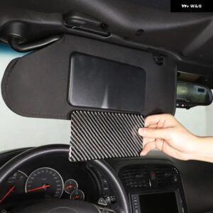 シボレー コルベット C6 2005-2013 ソフトカーボンサン バイザー パネル ハザードラベルバニティ ミラー トリム ステッカー ACCE