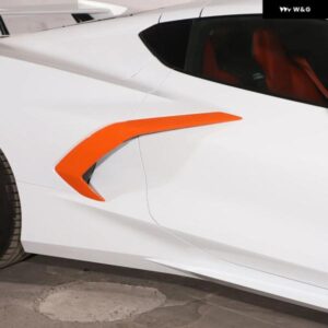 シボレー コルベット C8 Z51 Z06 2020-23 ABS オレンジアウター ドアハンドル カバー ドア トリム ストリップカーアクセサリ